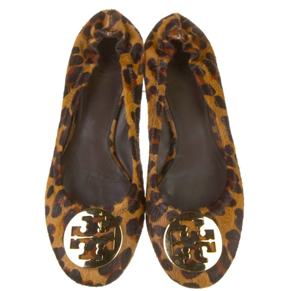 Tory Burch Leopard Flats very soft and like new - Picture 1 of 4